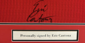 Eric Cantona Signed Manchester United Shirt Framed