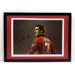 Eric Cantona personally signed Manchester United photo ‘The King’ Framed