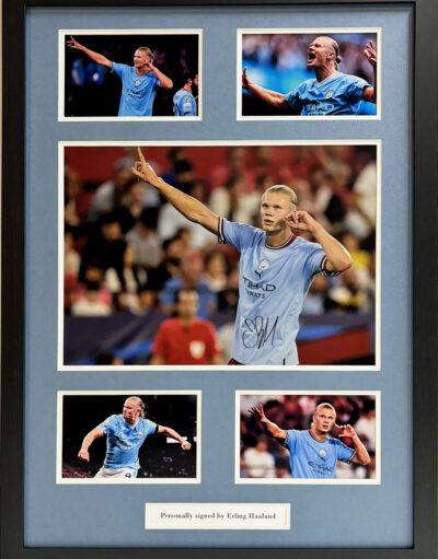 Earling Haaland Signed Manchester City Picture in Framed Presentation