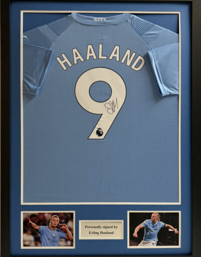 Earling Haaland Signed Manchester City Shirt in Classic Frame