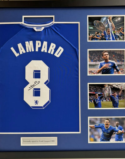 Frank Lampard personally signed Chelsea Shirt in Deluxe Frame