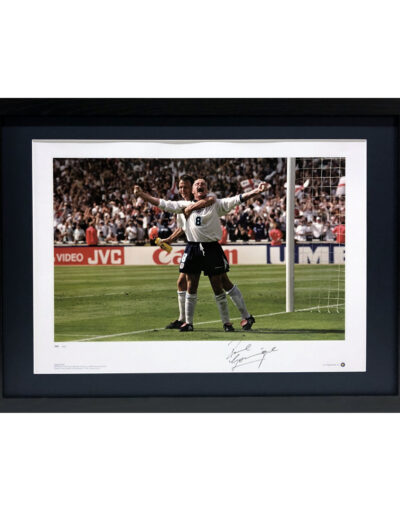 Paul Gascoigne England Euro 96 Signed Photo Framed