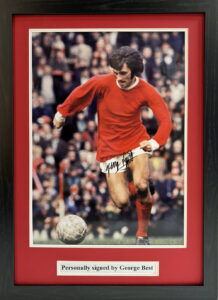 George Best Personally Signed Manchester United Framed Presentation