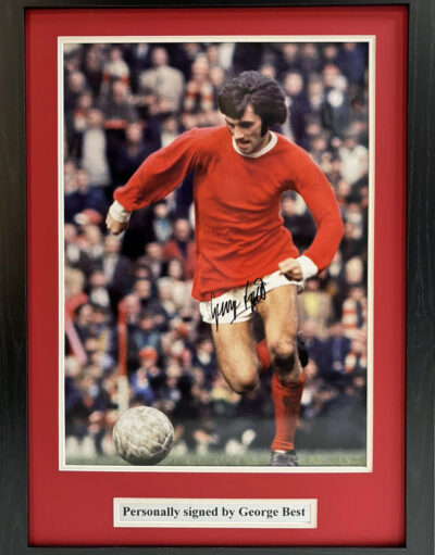 George Best Personally Signed Manchester United Framed Presentation