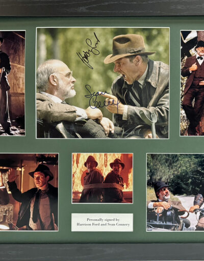 Harrison Ford & Sean Connery Singed Indiana Jones Framed Presentation
