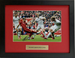 Harvey Elliot Personally Signed Liverpool Picture in Frame