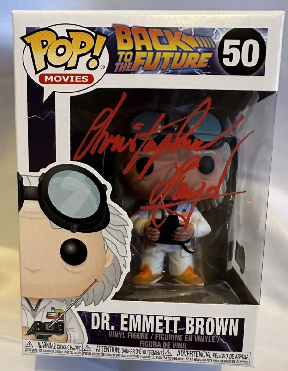 Christopher Lloyd Personally Signed Back to the Future Funko Pop