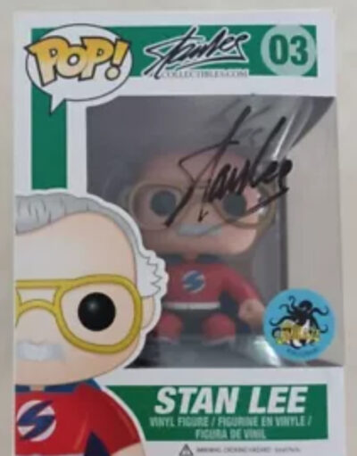 Stan Lee Personally Signed Funko Pop in Protective Case