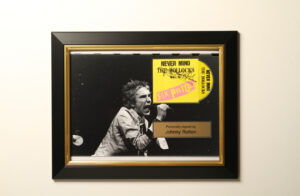 Jonny Rotten Personally Signed Sex Pistols Never Mind the Bollocks CD Cover in Framed Presentation
