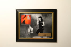The Edge Personally Signed U2 CD Cover in Framed Presentation