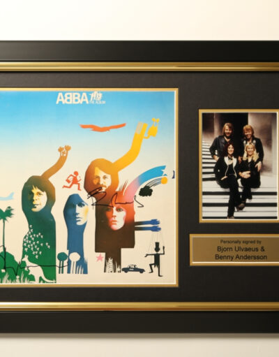 Abba Vinyl Cover Personally Signed by Bjorn Ulvaeus & Benny Anderson in Framed Presentation