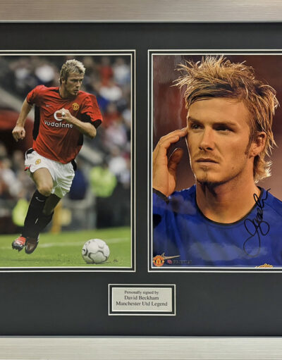 David Beckham Personally Signed Photo in Framed Presentation Image E