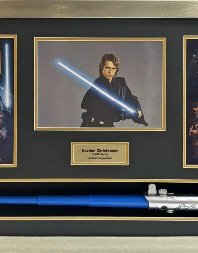 Hayden Christensen Personally Signed Lightsaber in Framed Presentation