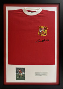 Sir Bobby Charlton Personally Singed Manchester United Shirt Framed