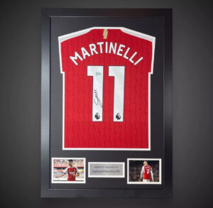 Gabriel Martinelli Personally Signed Arsenal Shirt Framed