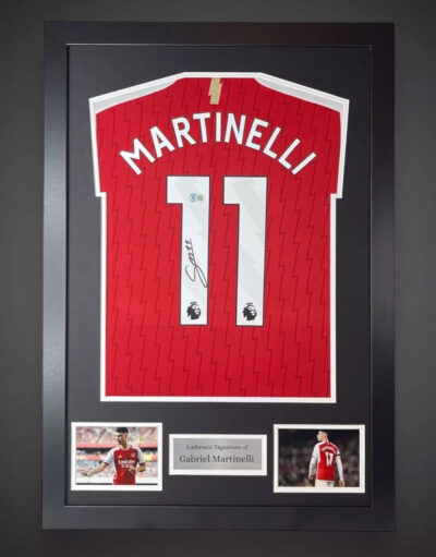 Gabriel Martinelli Personally Signed Arsenal Shirt Framed