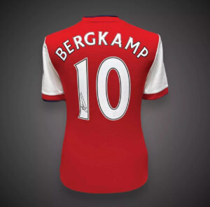 Dennis Bergkamp Personally Signed Arsenal Shirt