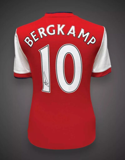 Dennis Bergkamp Personally Signed Arsenal Shirt