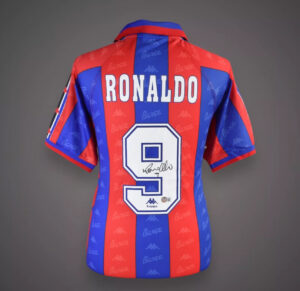 Ronaldo R9 Signed Barcelona Shirt