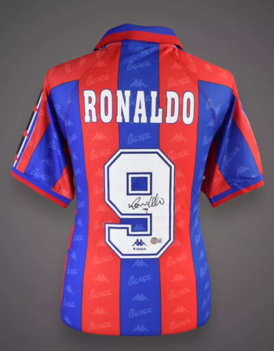 Ronaldo R9 Signed Barcelona Shirt