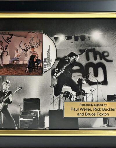 Paul Weller, Bruce Foxton & Rick Buckler Personally Signed The Jam All Mod Cons in Framed Presentation