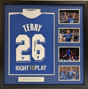 John Terry personally signed Chelsea Shirt in Deluxe Frame