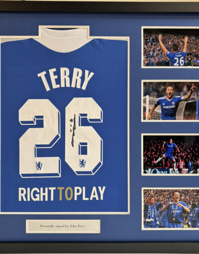 John Terry personally signed Chelsea Shirt in Deluxe Frame