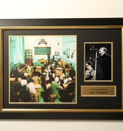 Noel Gallagher Signed Vinyl Oasis Album Framed