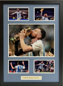 Lionel Messi Personally Signed Argentina Picture in Framed Presentation