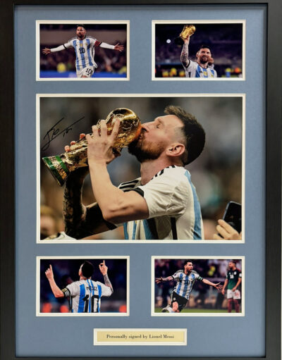 Lionel Messi Personally Signed Argentina Picture in Framed Presentation
