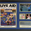 Live Aid Poster signed by 8 original Performer Framed Very Rare