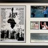 Live Aid Poster signed by 8 original Performer Framed Very Rare