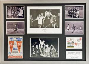 Manchester United 1968 European Cup Presentation Signed by George Best, Sir Matt Busby, Bobby Charlton & 6 Players