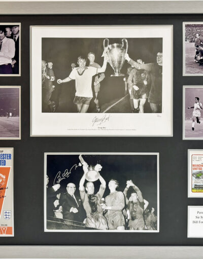 Manchester United 1968 European Cup Presentation Signed by George Best, Sir Matt Busby, Bobby Charlton & 6 Players