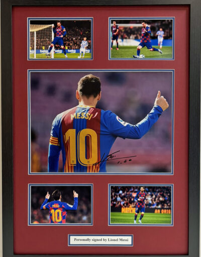 Lionel Messi Personally Signed Barcelona Picture in Framed Presentation
