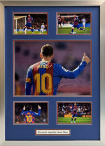 Lionel Messi Personally Signed Barcelona Picture in Framed Presentation