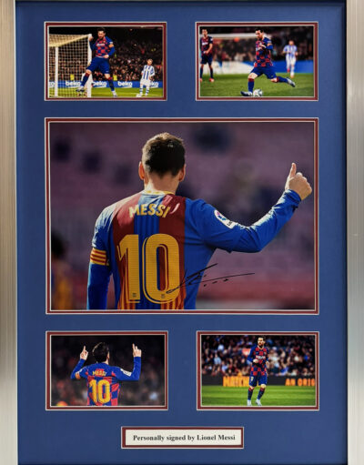 Lionel Messi Personally Signed Barcelona Picture in Framed Presentation