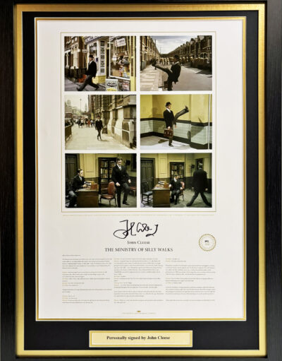 John Cleese Signed Monty Python's Ministry of Silly Walks Presentation Framed