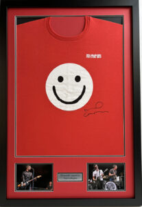 Noel Gallagher Personally Signed High Flying Birds Red T Shirt Framed