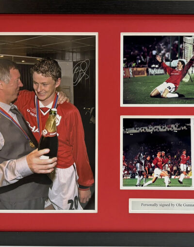 Ole Gunnar Solskjaer Signed Manchester United Framed Presentation