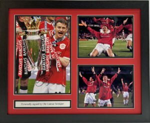 Ole Gunnar Solskjaer Signed Manchester United Framed Presentation