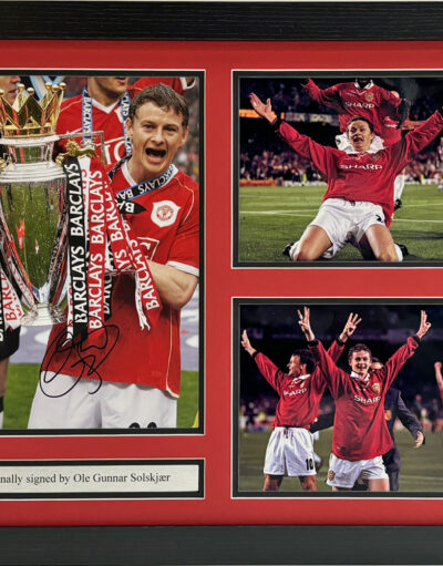 Ole Gunnar Solskjaer Signed Manchester United Framed Presentation