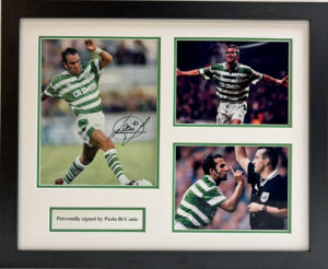 Paolo Di Canio Personally Singed Celtic Presentation Framed