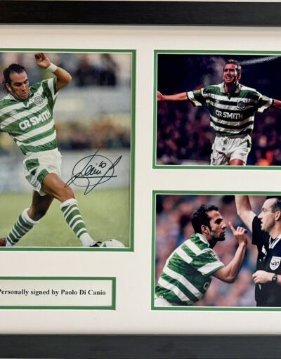 Paolo Di Canio Personally Singed Celtic Presentation Framed