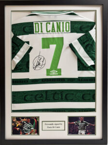 Paolo Di Canio Personally Singed Celtic Shirt Framed