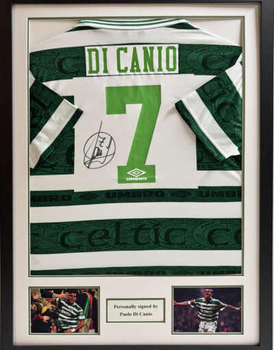 Paolo Di Canio Personally Singed Celtic Shirt Framed