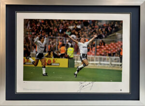 Paul Gascoigne Tottenham Hotspur Signed Photo Framed