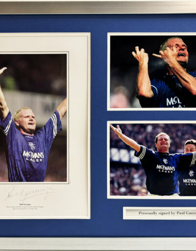 Paul Gascoigne Rangers Signed Photo in Framed Presentation
