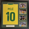 Brazil Shirt personally signed by Pele Deluxe Frame