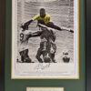 Pele Personally Signed Picture Framed